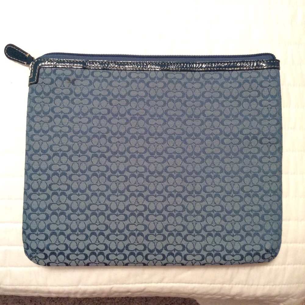 Light/Dark blue Coach iPad case